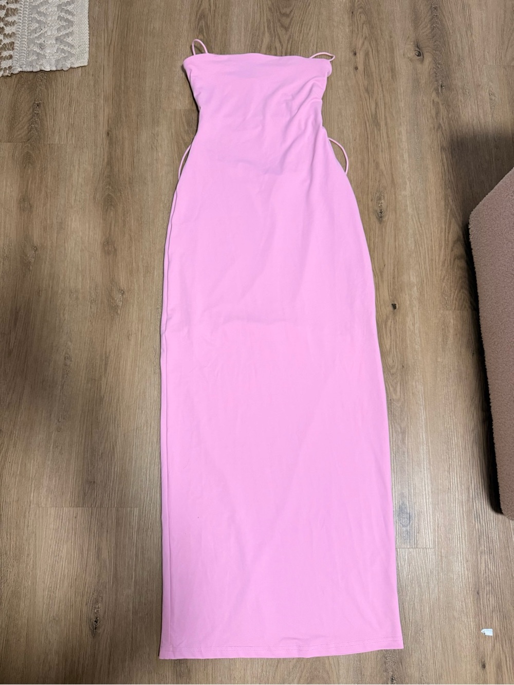 SHEIN Pink strapless  Bodycon Maxi Dress